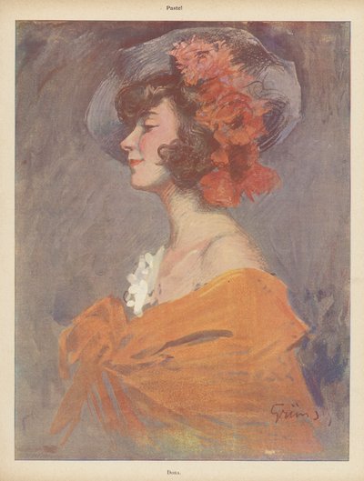 Dora: ritratto di una giovane donna da Jules Alexandre Gruen or Grun