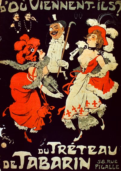Poster di Du Treteau De Tabarin da Jules Alexandre Gruen or Grun