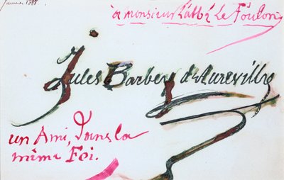 Firma di Jules-Amedee Barbey d