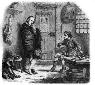 Pierre Corneille (1606-1684) al salvatore. Incisione di Jules Duvaux da Jules Antoine (after) Duvaux