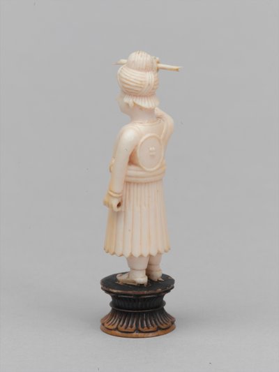 Pedone nero, pezzo degli scacchi, India, circa 1820 da Jules Antoine Duvaux