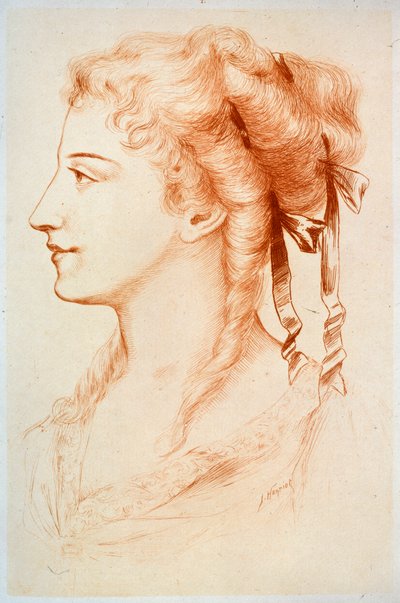 Ritratto di una giovane donna, XIX secolo da Jules Armand Hanriot