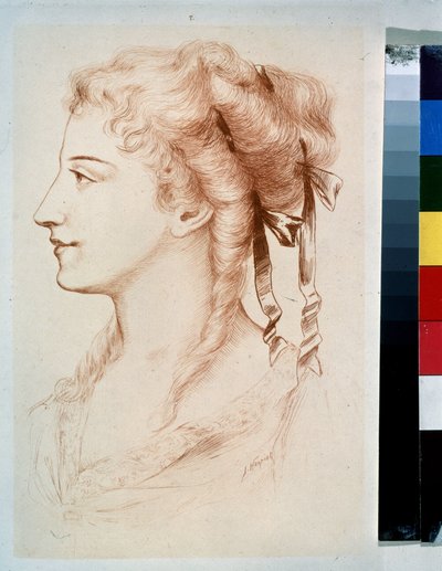 Profilo di giovane dama da Jules Armand Hanriot