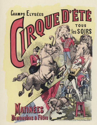 Poster del circo da Jules Arsene (after) Garnier