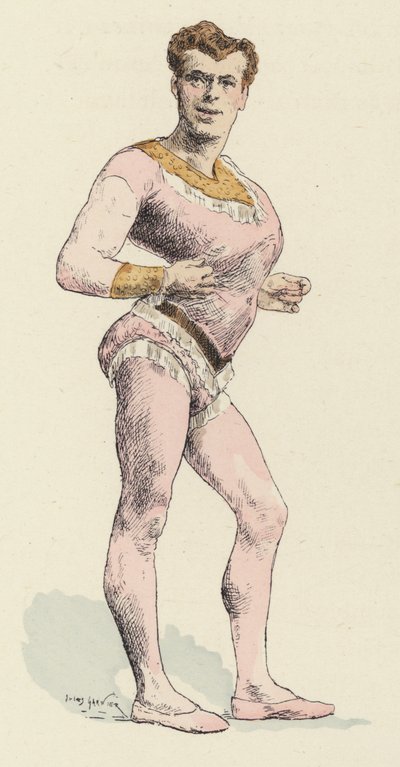 Uomo forte del circo, con petto pronunciato da Jules Arsene (after) Garnier