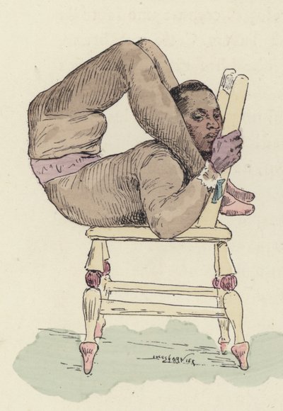 Contorsionista del Circo su una sedia da Jules Arsene Garnier
