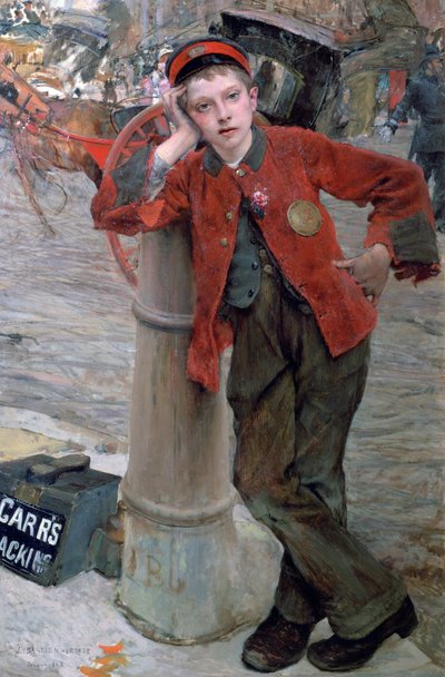Lustrascarpe di Londra, 1882 da Jules Bastien Lepage