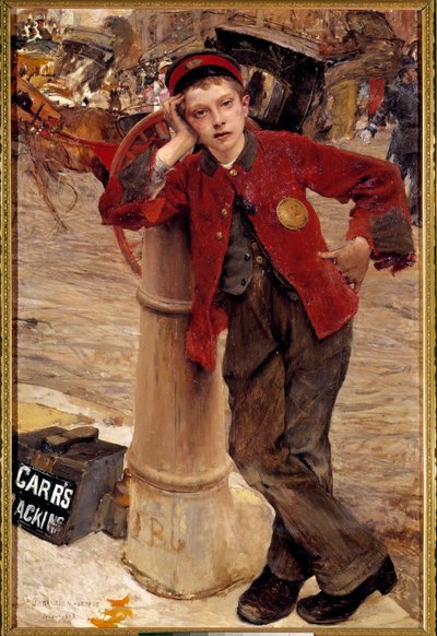 Il piccolo lustrascarpe inglese 1882 Parigi, Arti Decorative da Jules Bastien Lepage