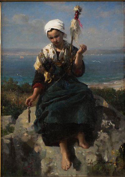 Il filatoio di lino da Jules Breton