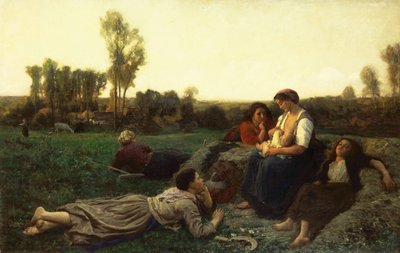 Le Fienagione a Riposo, 1873 da Jules Breton