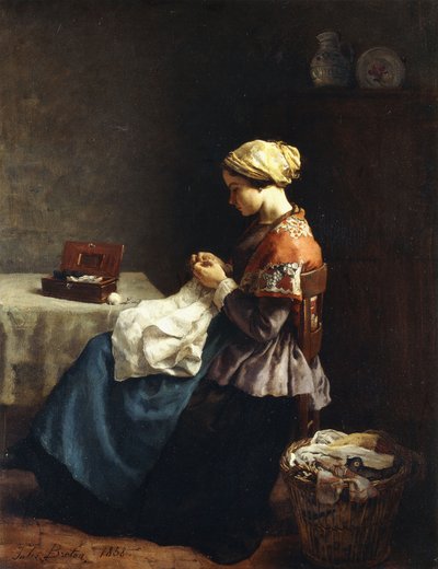 La piccola sarta, 1858 da Jules Breton