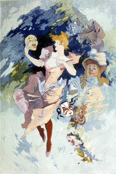 Disegno di Cherret per il Carnevale alla fine del XIX secolo da Jules Cheret