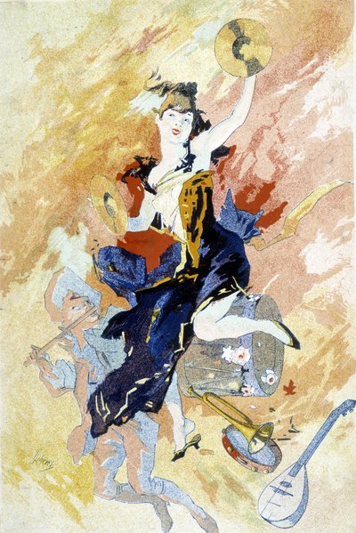 Disegno di Cherret per il Carnevale (fine XIX secolo) da Jules Cheret