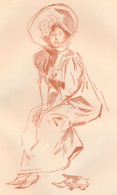 Disegno in sanguigna da Jules Cheret