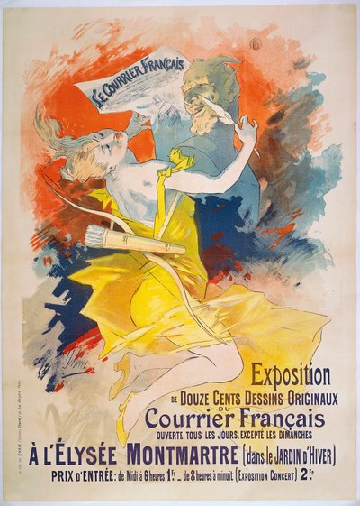 Esposizione Le Courrier Francais, c.1895 da Jules Cheret