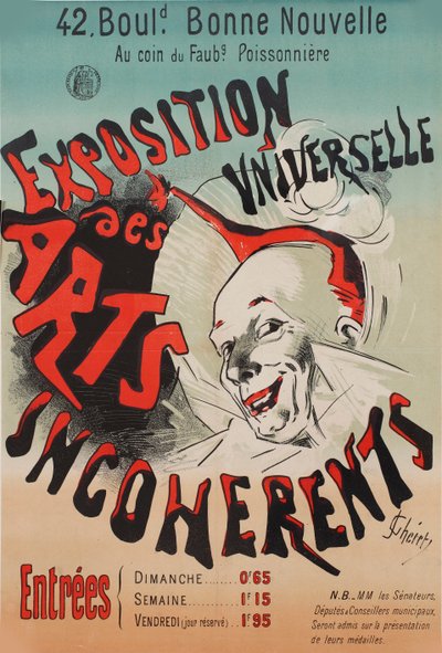 Esposizione Universelle des Arts incohérents, 1889 da Jules Cheret