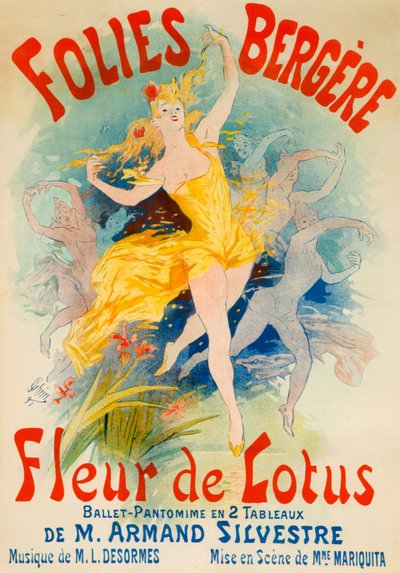 Balletto Fleur de Lotus per le Folies Bergère, Parigi da Jules Cheret