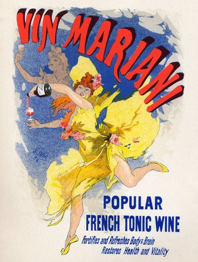 Cibo e bevande. Vino tonico francese Mariani (primo cocawine). Poster di Jules Cheret (1836-1932), Francia da Jules Cheret