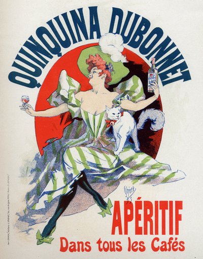 Cibo e bevande. Aperitivo Quinquina Dubonnet. Poster di Jules Cheret, Francia da Jules Cheret