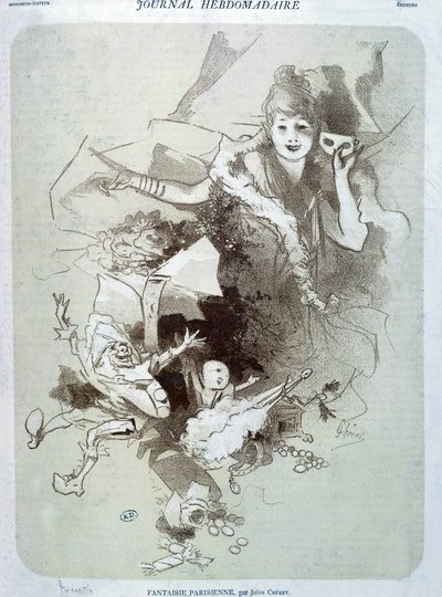 Fantasia parigina: Burattini - Poster di Cherret da Jules Cheret