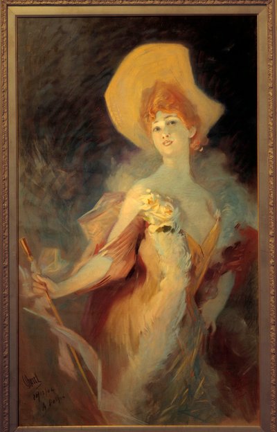 Ritratto della comica Arlette Dorgere Dipinto di Jules Cheret (1836-1932) 1904 Nizza, Musee Cheret da Jules Cheret