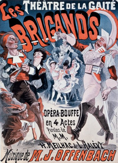 Poster per Les Brigands di Jacques Offenbach da Jules Cheret