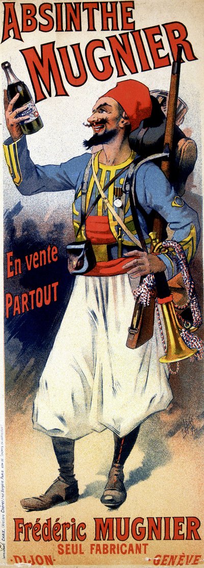 Poster per assenzio Mugnier - di Jules Cheret da Jules Cheret