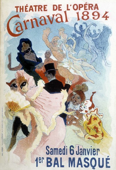 Poster di Cherret per il Carnevale del 1894 al Teatro dell