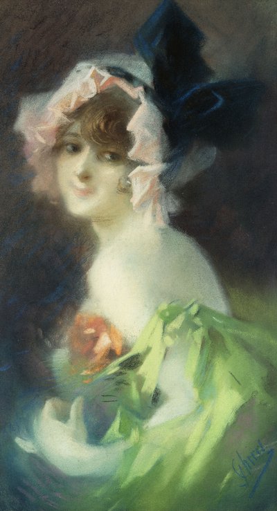 Donna con Guanti; Femme aux Gants da Jules Cheret