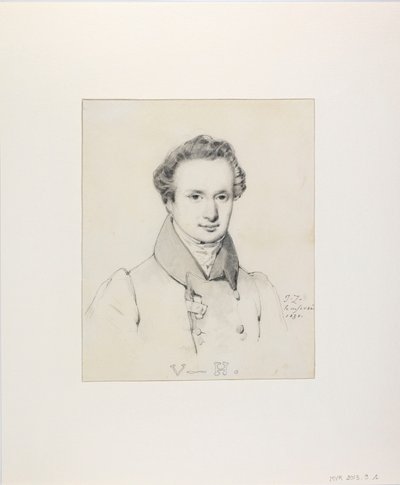 Ritratto di Victor Hugo 1802-1885, 1830 da Jules Claude Ziegler
