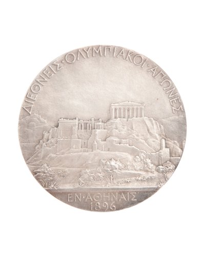 Medaglia olimpica di primo posto, Atene 1896 (argento) da Jules Clement Chaplain