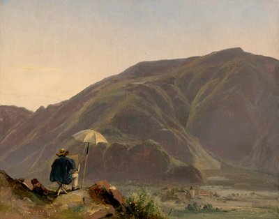 Veduta di Bolzano con un pittore da Jules Coignet