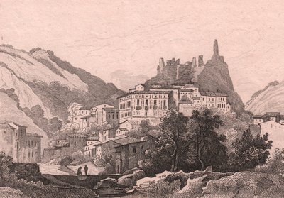 Veduta di Nicastro, Calabria, Italia da Jules Coignet