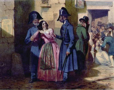 Arresto di una prostituta da parte della polizia, c.1835 da Jules David
