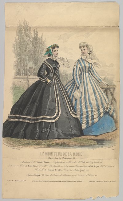 Mode di Mme. Antonie Lalanne, n. 791, da Le Moniteur de la Mode da Jules David