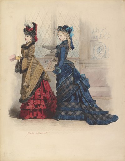 Due donne in abiti da giorno, 1875 da Jules David