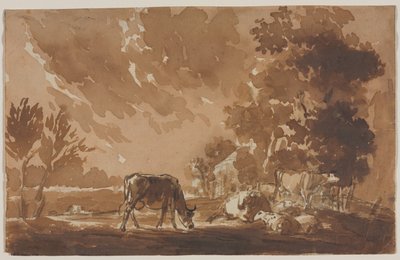 Paesaggio con Bestiame (recto) da Jules Dupré