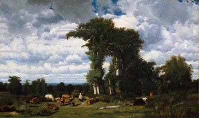 Paesaggio con bestiame a Limousin, 1837 da Jules Dupré