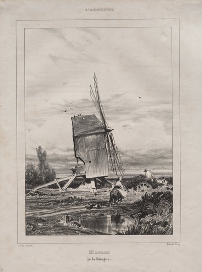 Mulino nella Sologne, Francia da Jules Dupré