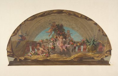 Design per la Decorazione di una Lunetta sulla Scala, Hôtel de Pless, Berlino, seconda metà del XIX secolo da Jules Edmond Charles Lachaise and Eugène Pierre Gourdet