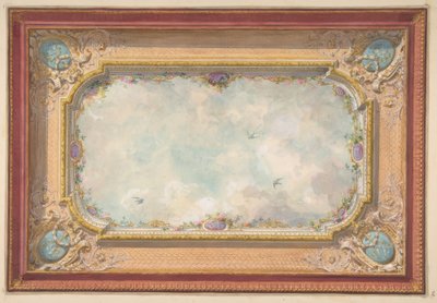 Progetto per un soffitto con cielo trompe l