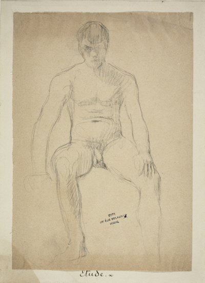 Nudo accademico seduto da Jules Elie Delaunay