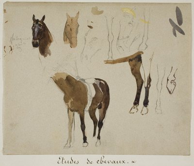 Studi di cavalli da Jules Elie Delaunay