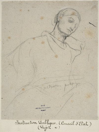Studio per "Istruzione Pubblica" da Jules Elie Delaunay