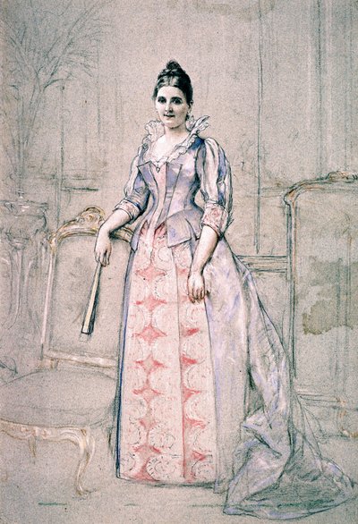 Ritratto della signora Carnot con abito Worth da Jules Emile Saintin