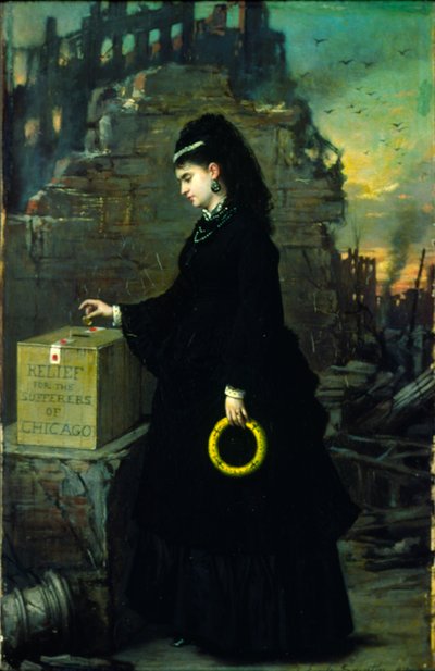 Soccorso per i sofferenti di Chicago, 1872 da Jules Emile Saintin