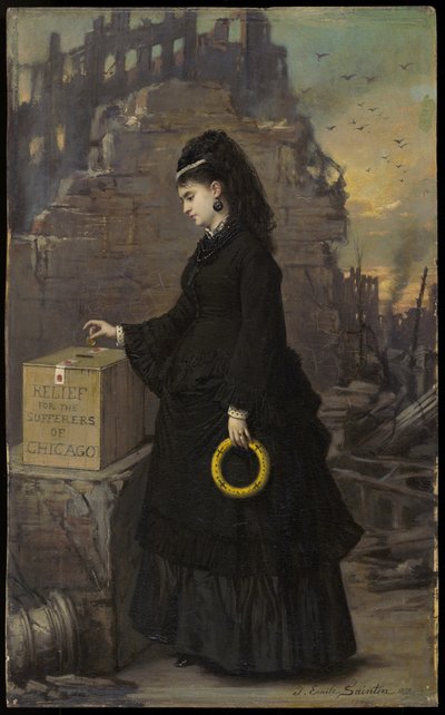 Soccorso per i Sofferenti di Chicago, 1872 da Jules Emile Saintin