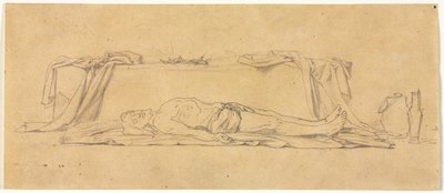 Schizzo del Cristo Morto Disteso presso il Sepolcro da Jules Eugene Lenepveu