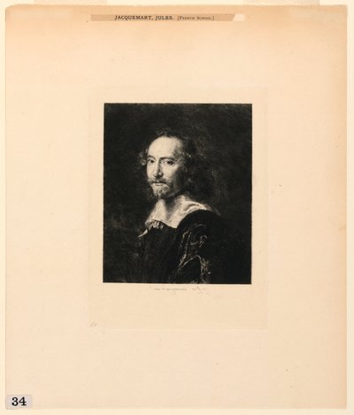 Ritratto di un uomo, da "Incisioni di quadri nel Metropolitan Museum, New York" da Jules Ferdinand Jacquemart