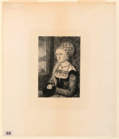 Ritratto di una giovane donna, da "Acqueforti di quadri nel Metropolitan Museum, New York" da Jules Ferdinand Jacquemart